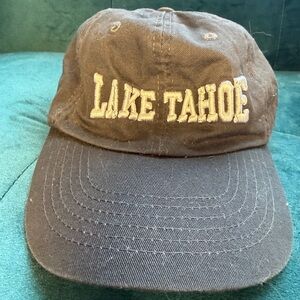 Lake Tahoe Embroidered Black Baseball Cap